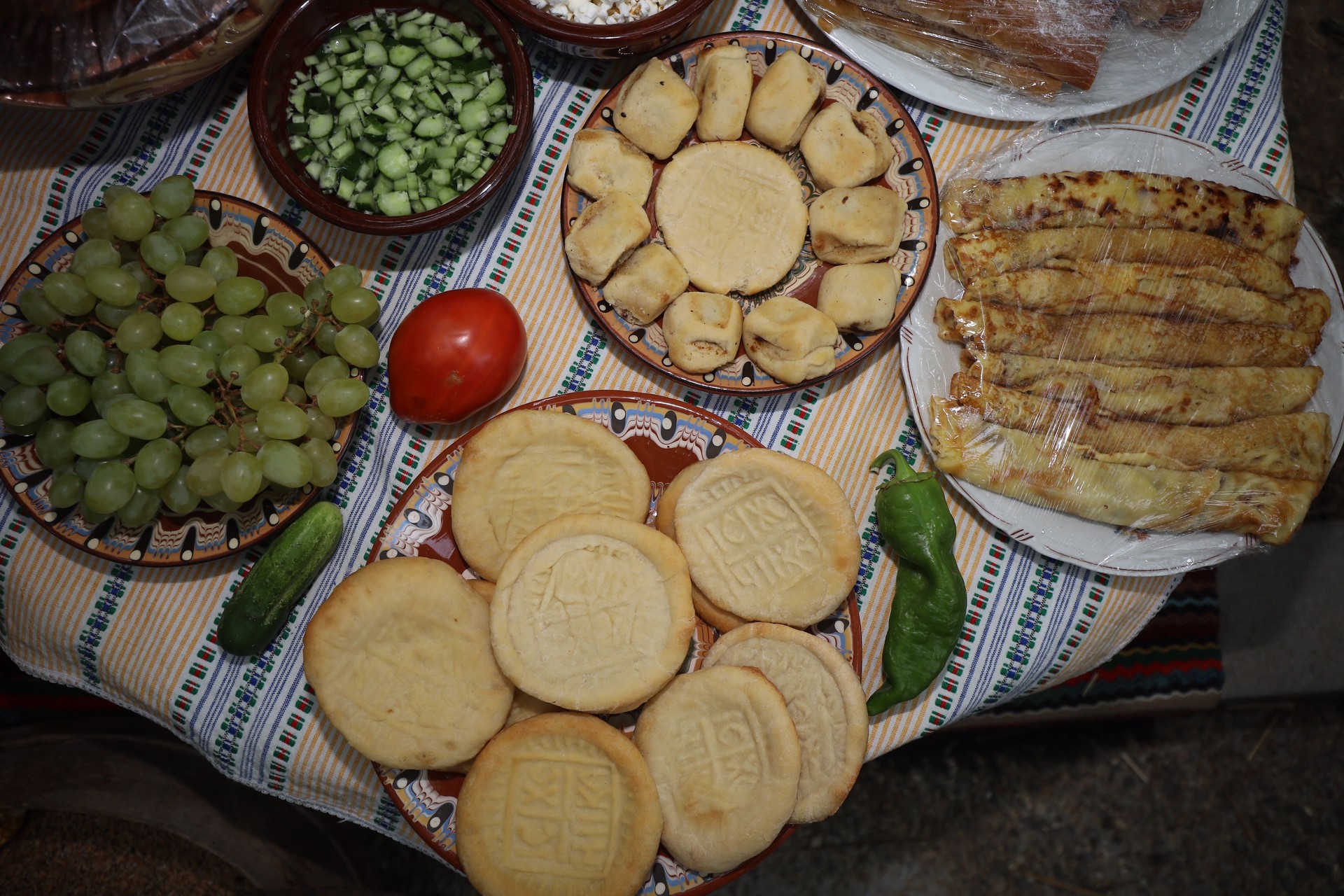 Freshly baked homemade bread. Image of some tasty Home-made bakery products.